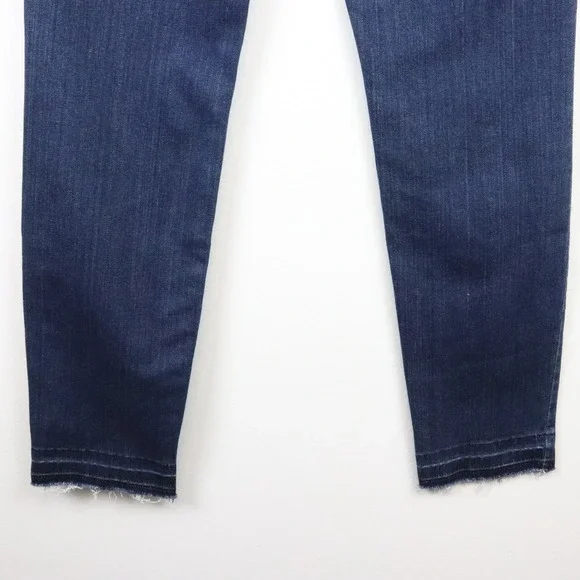 NWT NYDJ Ami Skinny Ankle Jeans 2 Dark Wash Blue Denim Released Hem Mid Rise - Picture 5 of 11